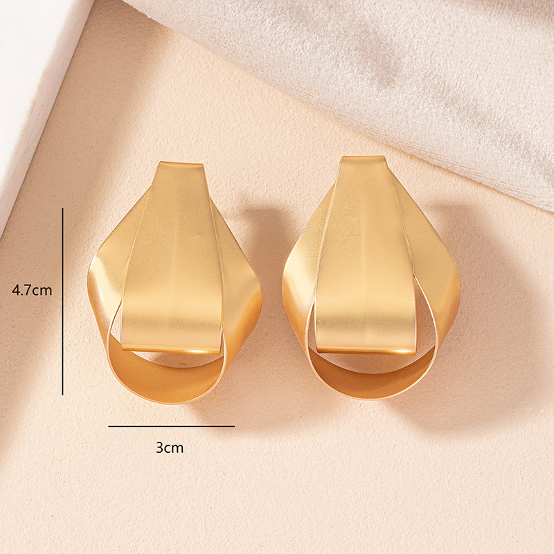 Wholesale Jewelry Simple Style Classic Style Solid Color Alloy 14k Gold Plated Plating Ear Studs