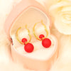 1 Pair Elegant Lady Geometric Flower Bow Knot Inlay Copper Artificial Pearls Zircon Drop Earrings