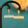 1 Pair Elegant Lady Geometric Flower Bow Knot Inlay Copper Artificial Pearls Zircon Drop Earrings