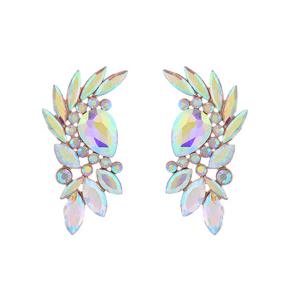 1 Pair Simple Style Classic Style Water Droplets Plating Inlay Alloy Rhinestones Gold Plated Ear Studs