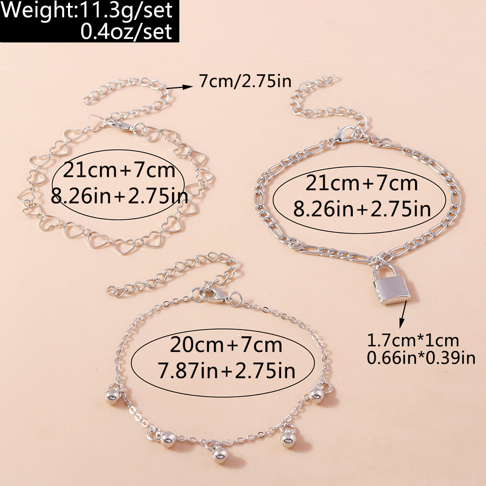 Simple Style Classic Style Solid Color Zinc Alloy Women's Anklet