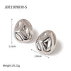 1 Pair Simple Style Classic Style Solid Color Plating Stainless Steel 18K Gold Plated Ear Studs