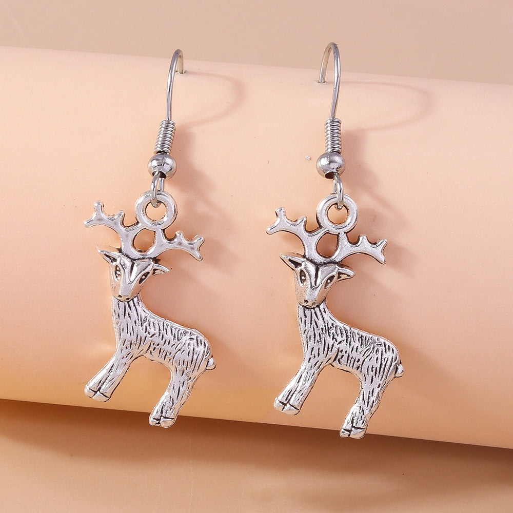 1 Pair Casual Streetwear Christmas Tree Snowflake Zinc Alloy Drop Earrings