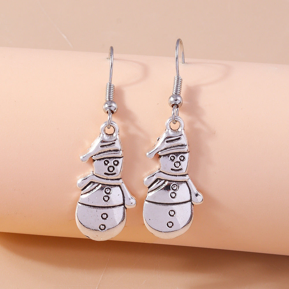 1 Pair Casual Streetwear Christmas Tree Snowflake Zinc Alloy Drop Earrings