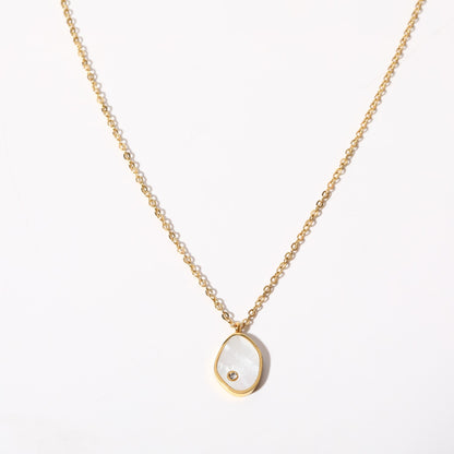 Simple Style Geometric Stainless Steel Plating 18k Gold Plated Pendant Necklace