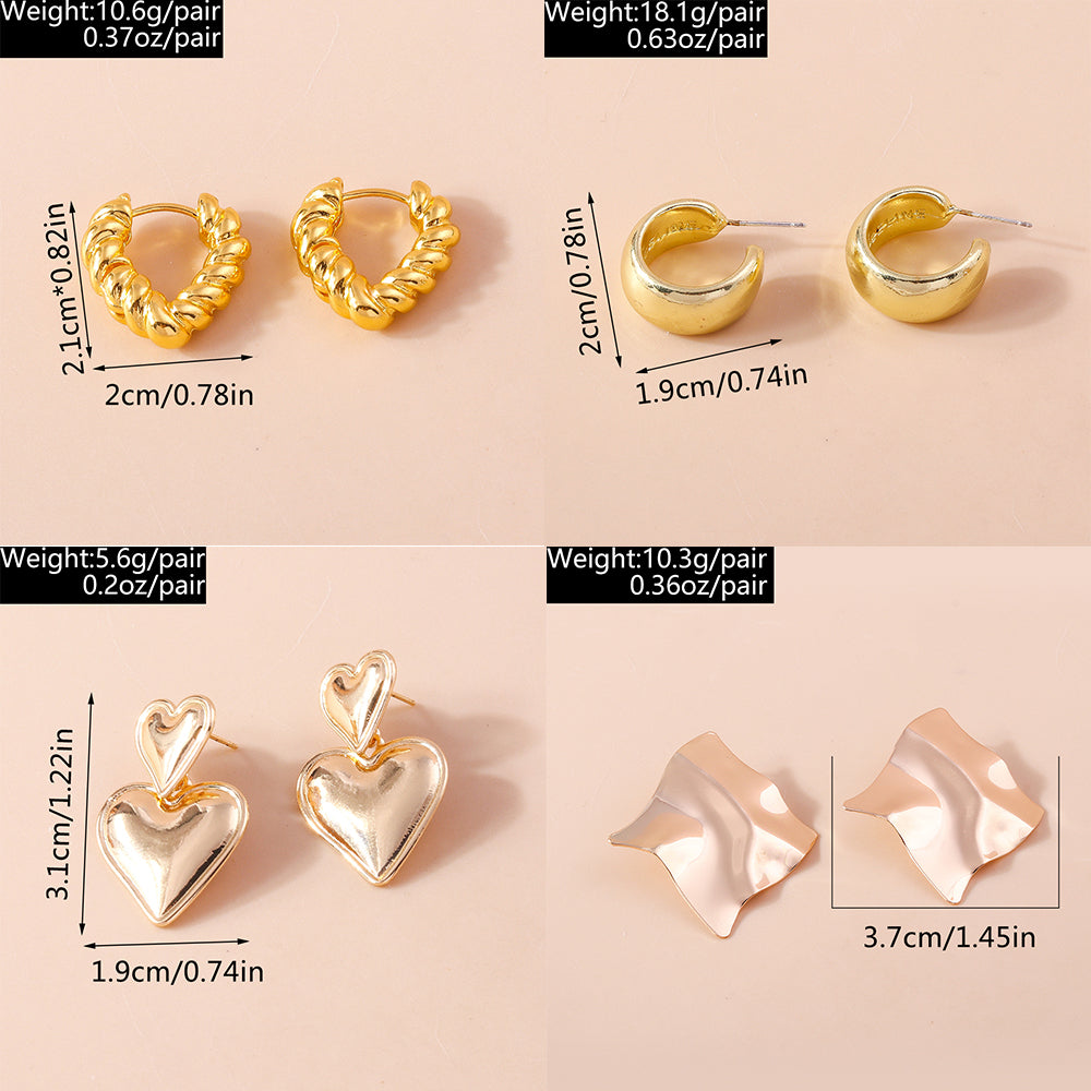 1 Pair Simple Style Classic Style Solid Color Zinc Alloy Ear Studs