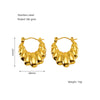 1 Pair Elegant Solid Color Plating Stainless Steel Gold Plated Earrings