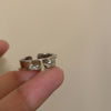 Elegant Lady Geometric Copper Inlay Zircon Open Rings