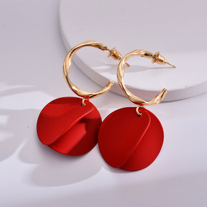 1 Pair Simple Style Geometric Plating Alloy Drop Earrings