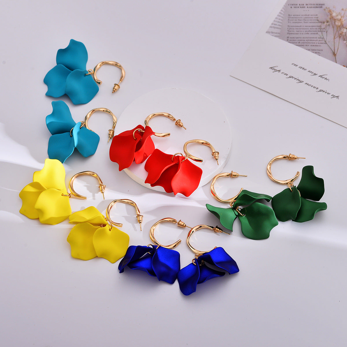 1 Pair Simple Style Geometric Plating Alloy Drop Earrings