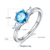 Elegant Round Sterling Silver Gra Plating Inlay Moissanite Rhodium Plated Silver Plated Rings