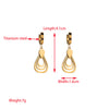 1 Pair Elegant Streetwear Palm Pearl Flower Inlay Titanium Steel Pearl Zircon Gold Plated Drop Earrings