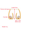 1 Pair Elegant Streetwear Palm Pearl Flower Inlay Titanium Steel Pearl Zircon Gold Plated Drop Earrings