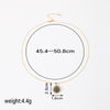 Vintage Style Round Copper Plating Inlay Artificial Crystal 18k Gold Plated Pendant Necklace