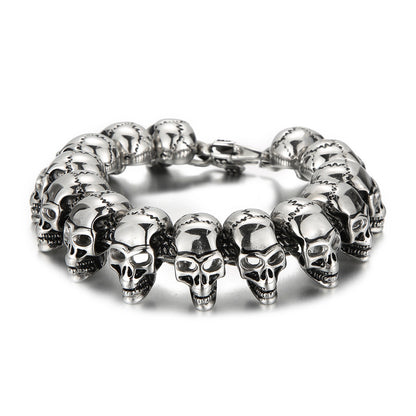 Punk Skull Titanium Steel Bracelets Necklace