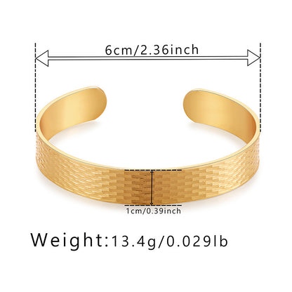 Retro Geometric Copper Plating Bangle