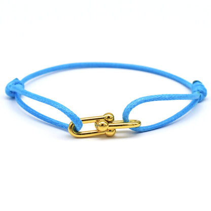 Simple Style Roman Style Geometric Color Block Stainless Steel Plating 18k Gold Plated Couple Bracelets