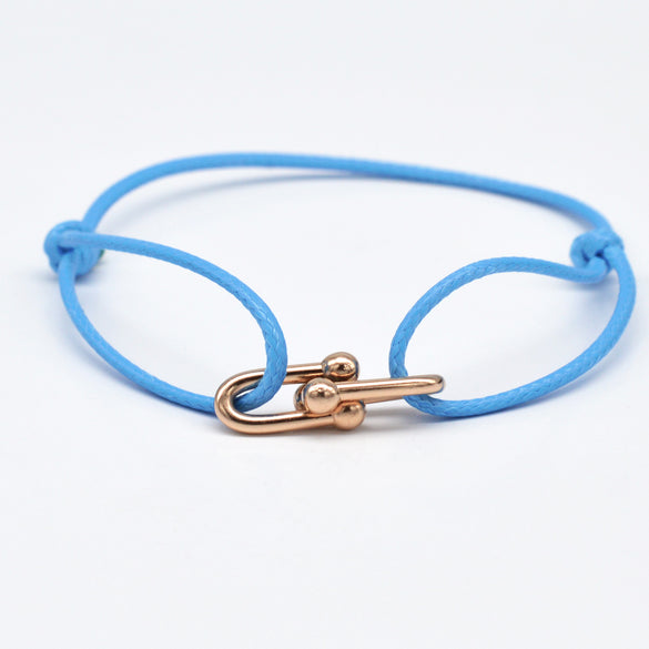 Simple Style Roman Style Geometric Color Block Stainless Steel Plating 18k Gold Plated Couple Bracelets