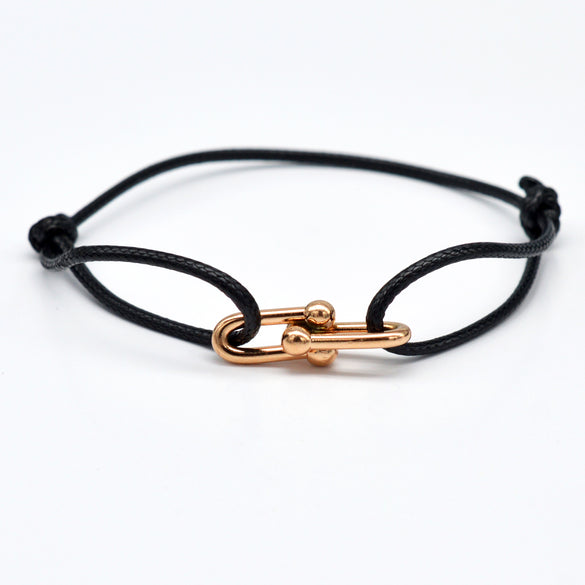 Simple Style Roman Style Geometric Color Block Stainless Steel Plating 18k Gold Plated Couple Bracelets