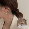 1 Pair Casual Retro Geometric Copper Plating Inlay Artificial Pearls Earrings