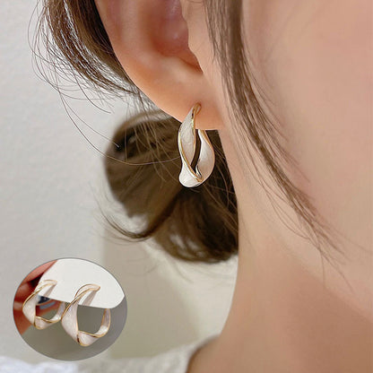 1 Pair Casual Retro Geometric Copper Plating Inlay Artificial Pearls Earrings