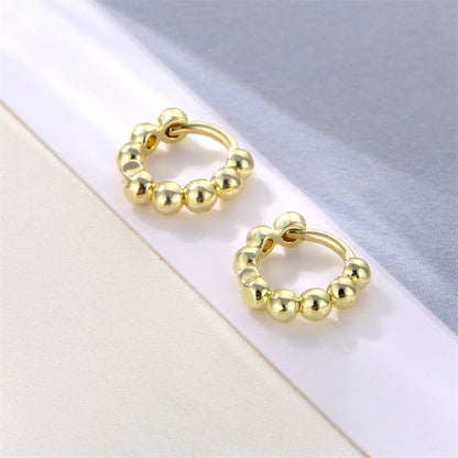 1 Pair Basic Retro Heart Shape Bow Knot Plating Copper Alloy Brass 18k Gold Plated Ear Studs