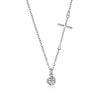 Simple Style Classic Style Geometric Sterling Silver Plating Inlay Zircon Pendant Necklace