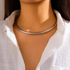 Retro Solid Color Iron Women's Choker