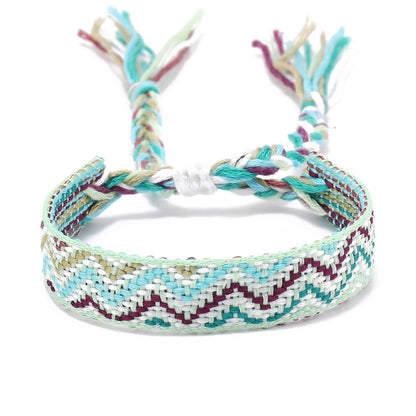 Bohemian Waves Rhombus Nylon Handmade Tassel Women's Bracelets