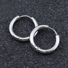 Simple Style Round Stainless Steel Hoop Earrings 1 Piece