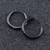 Simple Style Round Stainless Steel Hoop Earrings 1 Piece