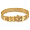 Wholesale Simple Style Solid Color Titanium Steel Plating Gold Plated Bangle