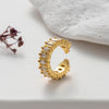 1 Piece Cool Style Shiny Geometric Plating Inlay Stainless Steel Zircon 18k Gold Plated Ear Studs