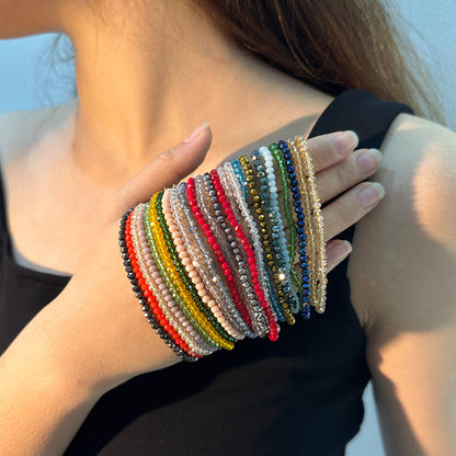 Casual Commute Round Artificial Crystal Knitting Women's Bracelets