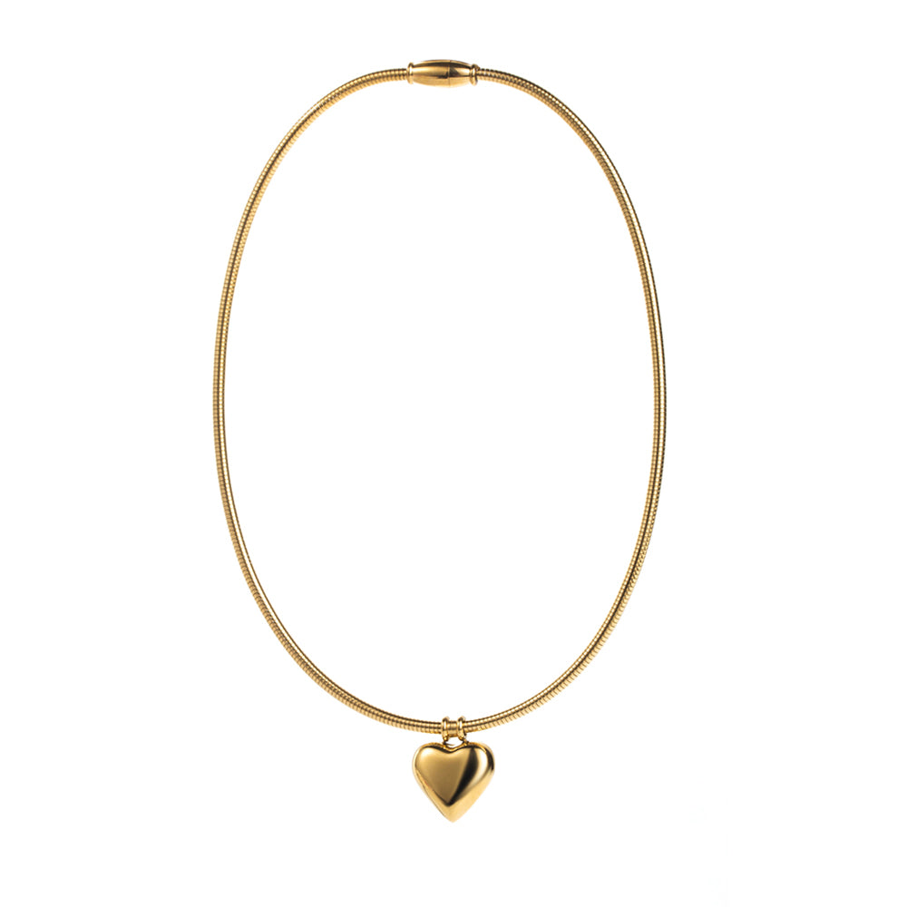 Modern Style Simple Style Heart Shape Stainless Steel Choker