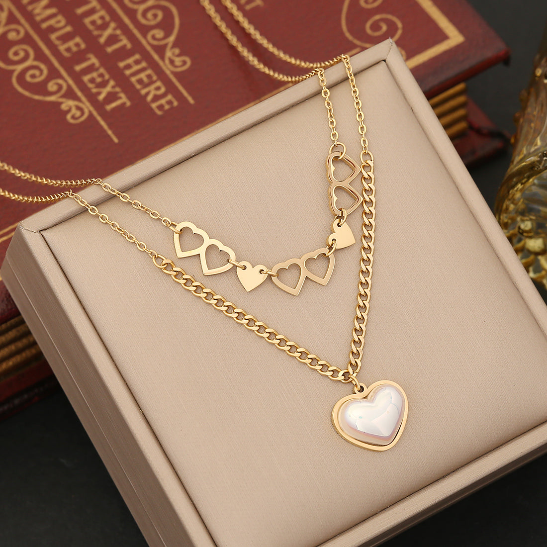 Simple Style Commute Heart Shape Stainless Steel Plating Inlay Zircon Bracelets Earrings Necklace