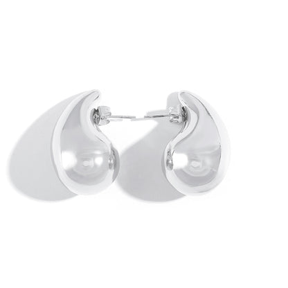 1 Piece Simple Style Solid Color Plating Stainless Steel Gold Plated Ear Studs