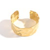 Simple Style Solid Color Stainless Steel Plating 18k Gold Plated Bangle