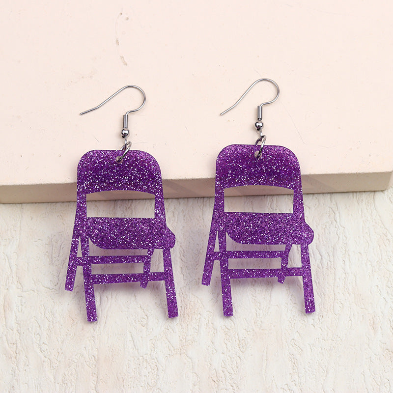 1 Pair Funny Geometric Irregular Arylic Drop Earrings