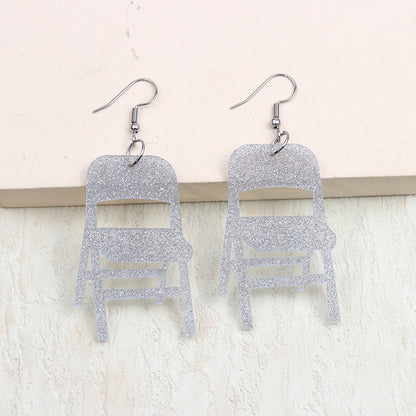 1 Pair Funny Geometric Irregular Arylic Drop Earrings