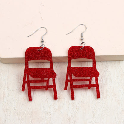 1 Pair Funny Geometric Irregular Arylic Drop Earrings