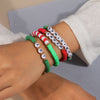 Casual Letter Soft Clay Beaded Christmas Women's Bracelets