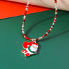 Cute Santa Claus Glass Wholesale Pendant Necklace