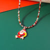 Cute Santa Claus Glass Wholesale Pendant Necklace