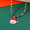 Cute Santa Claus Glass Wholesale Pendant Necklace