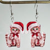 1 Pair Cute Geometric Animal Christmas Hat Arylic Drop Earrings