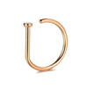 Gothic Simple Style Solid Color Stainless Steel Plating Nose Ring