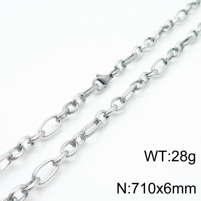 Wholesale Classic Style Solid Color Titanium Steel Chain Necklace