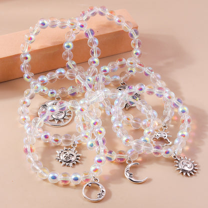 Vacation Moon Plastic Beaded Women's Bracelets