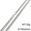Wholesale Simple Style Solid Color Titanium Steel Chain Necklace